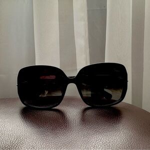 Coach Black Oversized Square Sunglasses